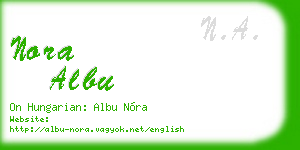 nora albu business card