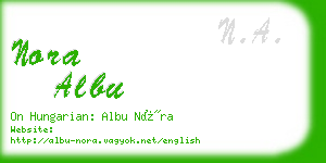 nora albu business card